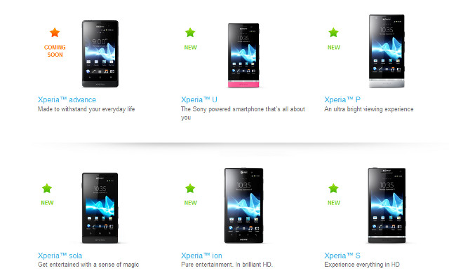 Sony Xperia NXT, Xperia P S U, Unlocked Android Smartphones