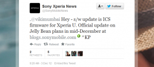 Sony Xperia Smartphone, Xperia Jelly Bean Update Schedule, Xperia Android Phones
