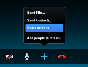Screen share in Skype, Skype Premium Group Screensharing, Share screens in Skype calls