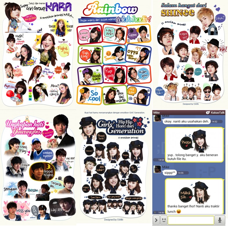 KakaoTalk Stickers, Emoticons for KakaoTalk, Kpop star stickers