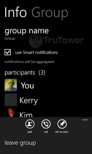 Viber for WP8, Windows Phone IM, Group Chat
