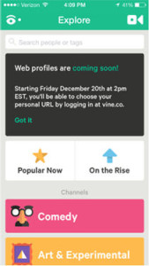 Vine profiles, Vine app, Vine video sharing