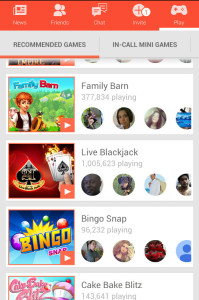 BlackJack game, Android and iOS social games, Tango users