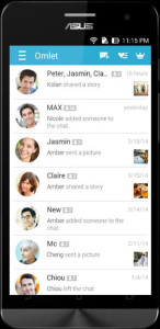 Omelet, Android app, Google Play messaging