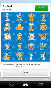 Garfield stickers, BBM Shop, BlackBerry messenger emoticons