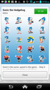 Sonic the Hedgehog, Stickers for BBM, BlackBerry Messenger