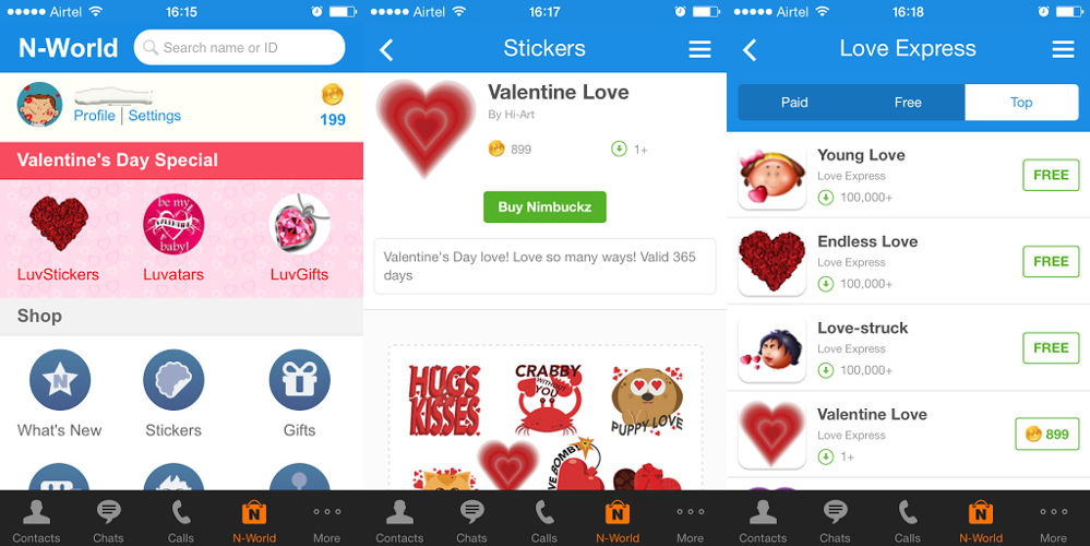 Nimbuzz Messenger, Valentine's Day gifts, Love and romance ideas