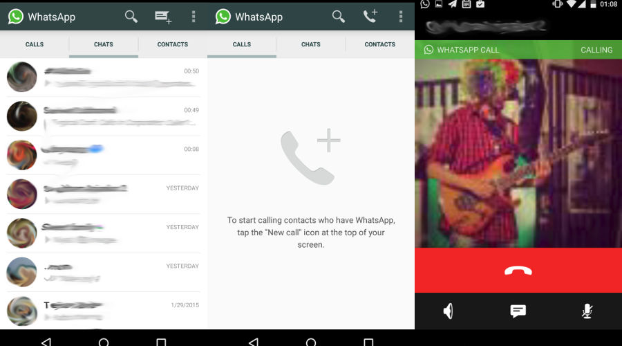 WhatsApp Messenger VoIP, Calling in WhatsApp, voice calls WhatsApp