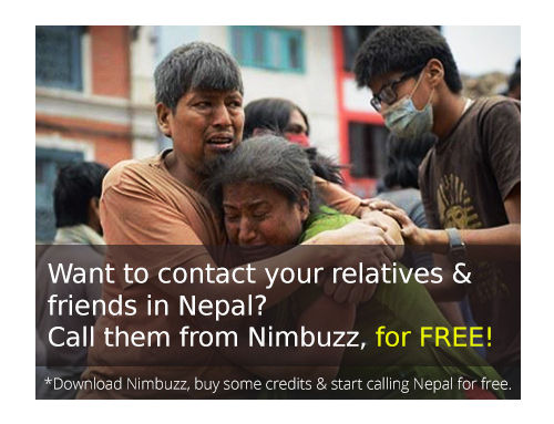 NimbuzzOut, Nimbuzz, free voip calls to Nepal Earthquake