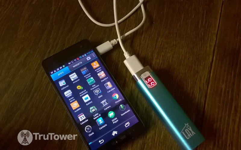 Android phone powering, charging smartphone or tablet, USB chargers