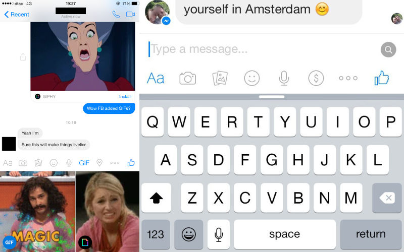 Facebook Messenger, GIF animated images, Social apps