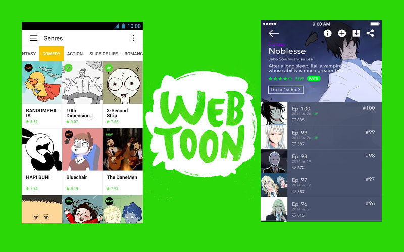 LINE Webtoon, social comic books, comic superhero news