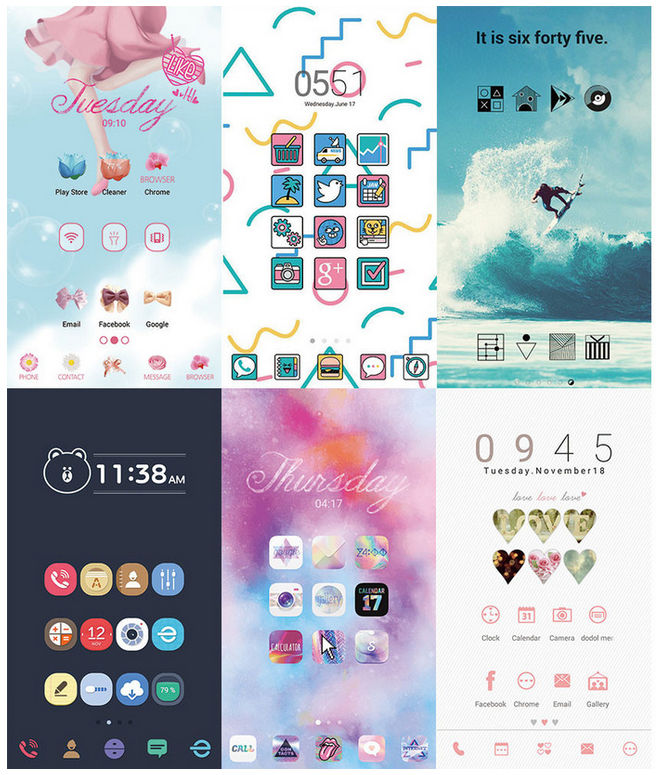 LINE Launcher, Android app launcher, Android themes
